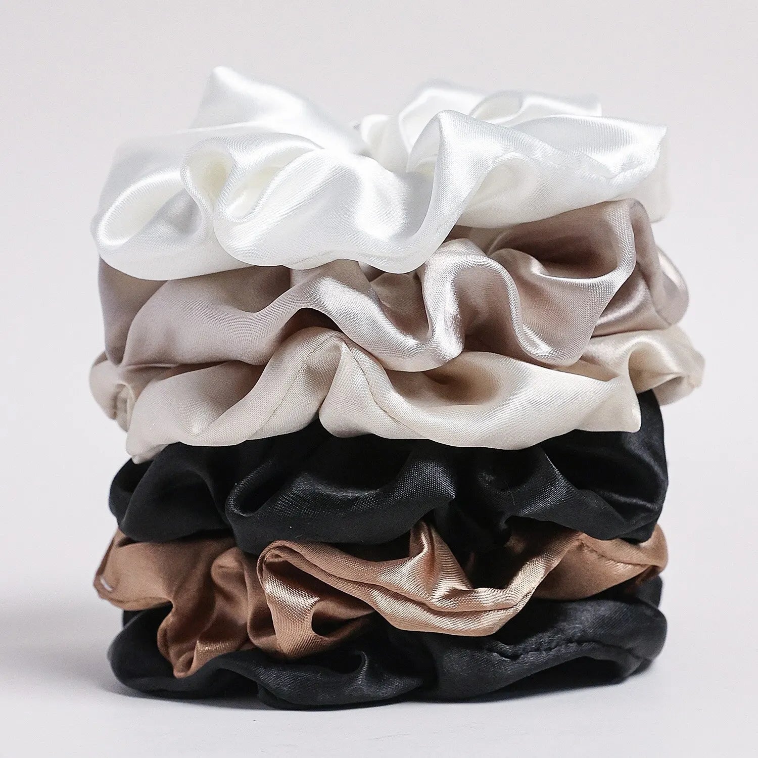 SilkCloud™ 6-Piece Satin Scrunchie Set