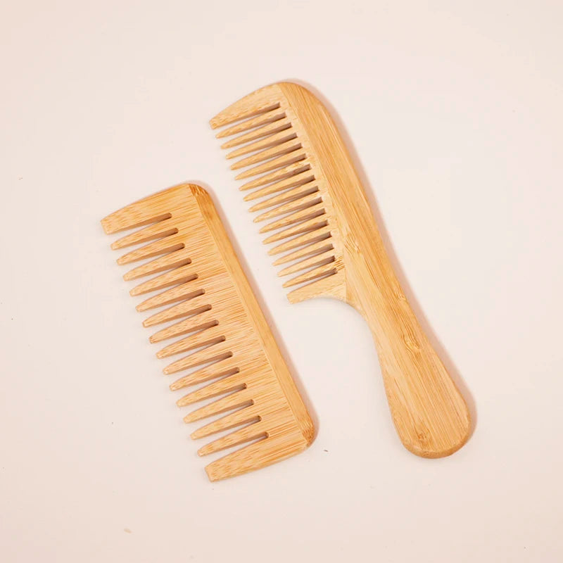 EcoLuxe™ 2-Piece Bamboo Hair Comb Set