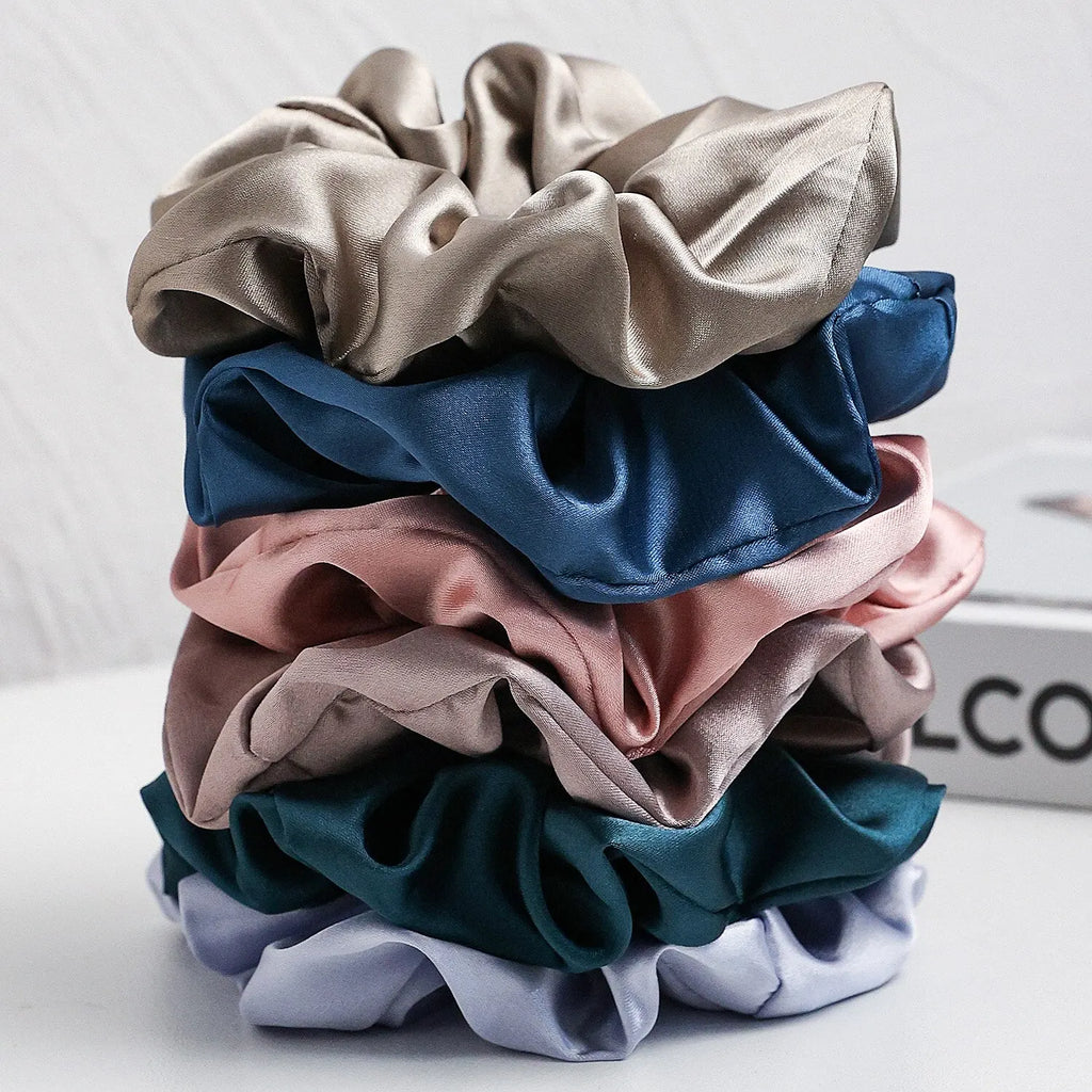 SilkCloud™ 6-Piece Satin Scrunchie Set