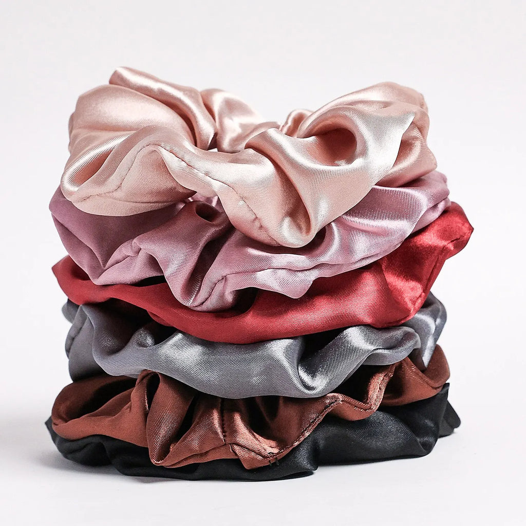 SilkCloud™ 6-Piece Satin Scrunchie Set