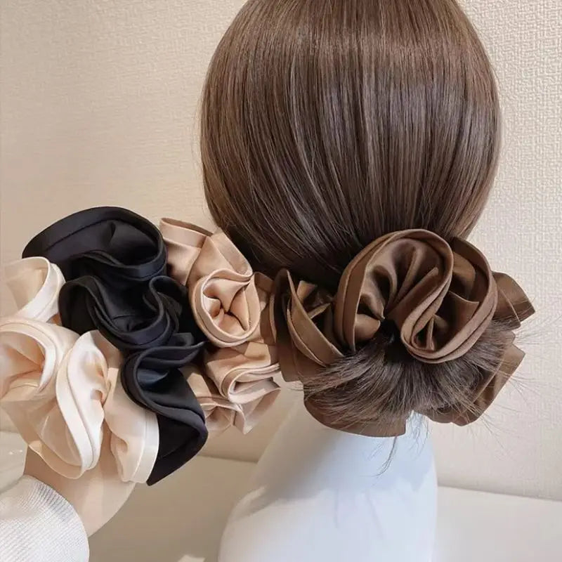 Parisian Satin Bloom Hair Tie