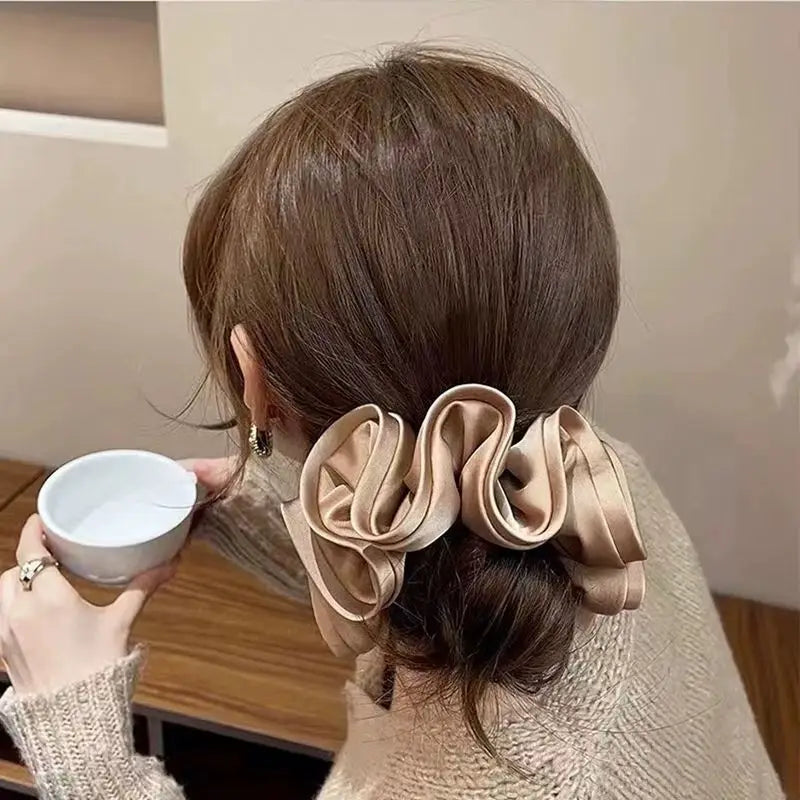 Parisian Satin Bloom Hair Tie